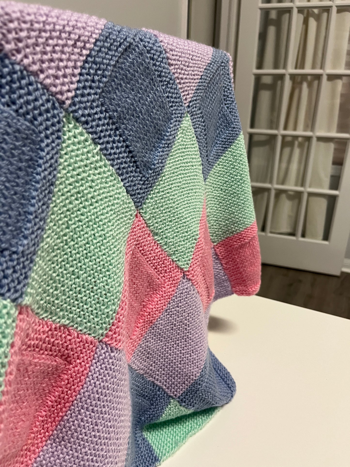 Baby Building Block Handmade Knit Blanket