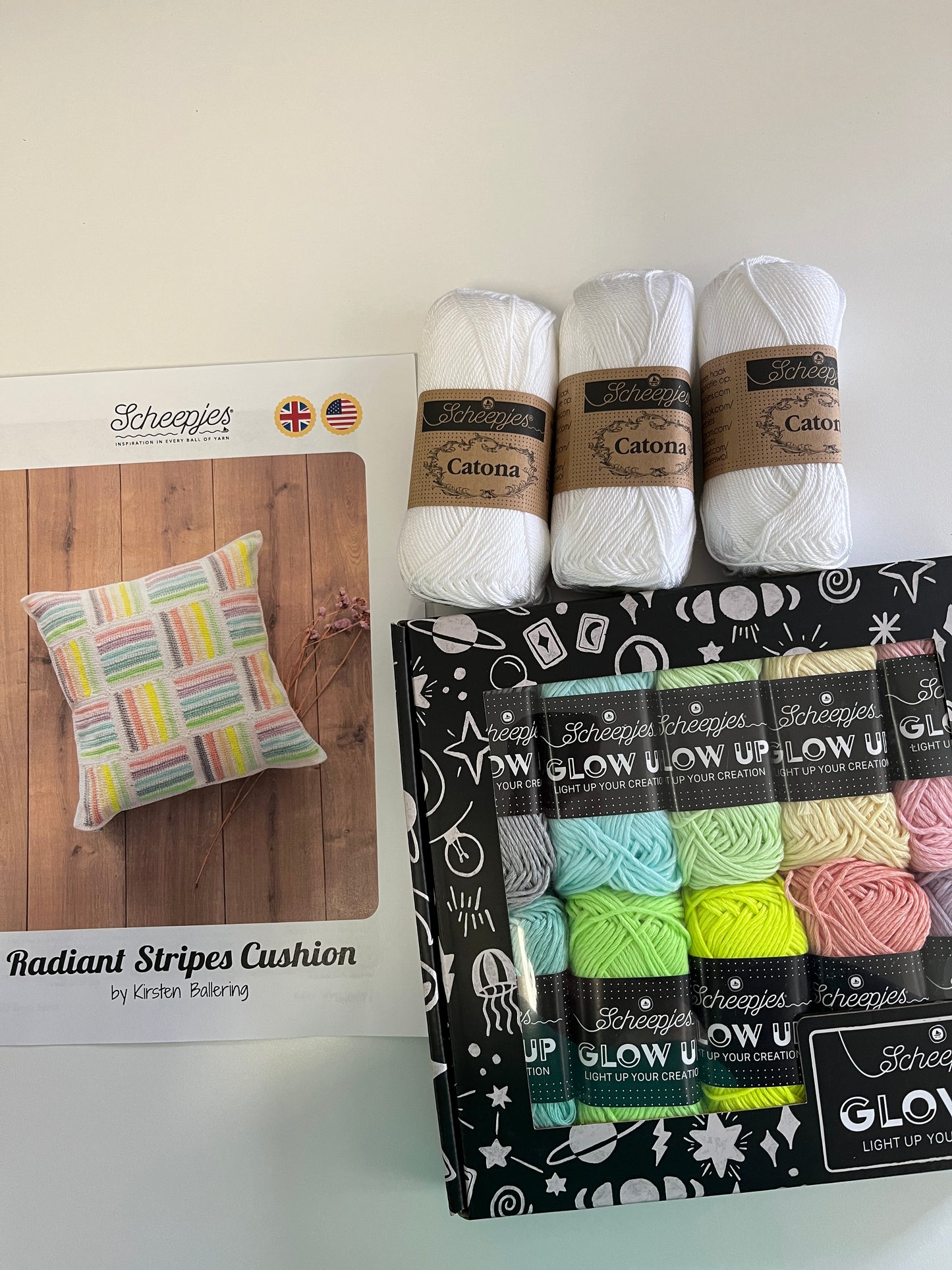 Radiant Stripes Cushion Crochet Kit