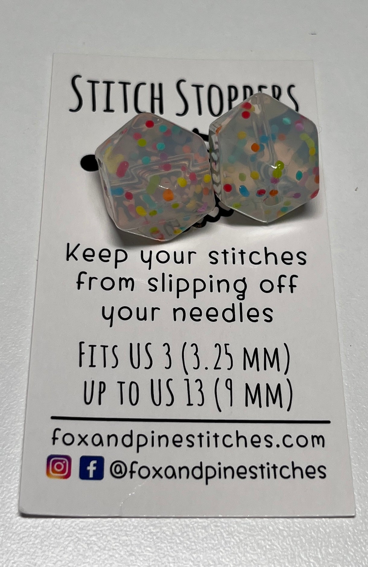 Confetti Hexagon Stitch Stoppers