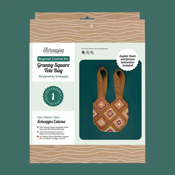 Granny Square Totebag Kit (Gold)