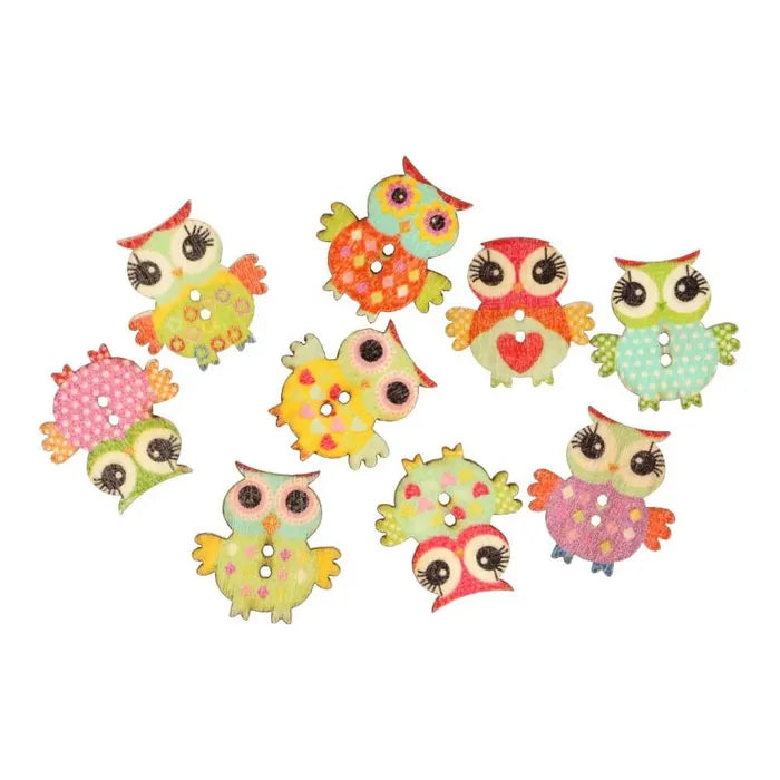 Owl Button Assorted