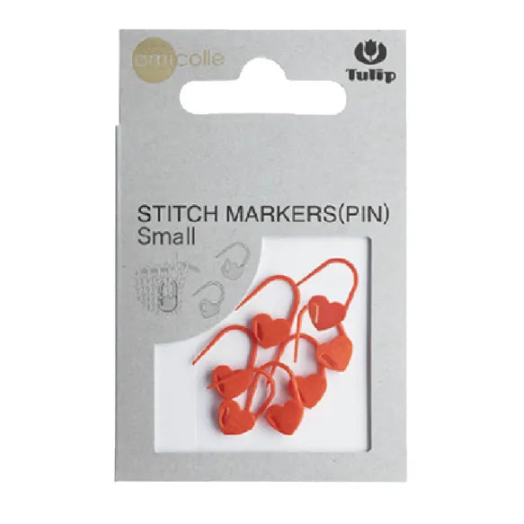 Orange Heart Stitch Markers (Small)