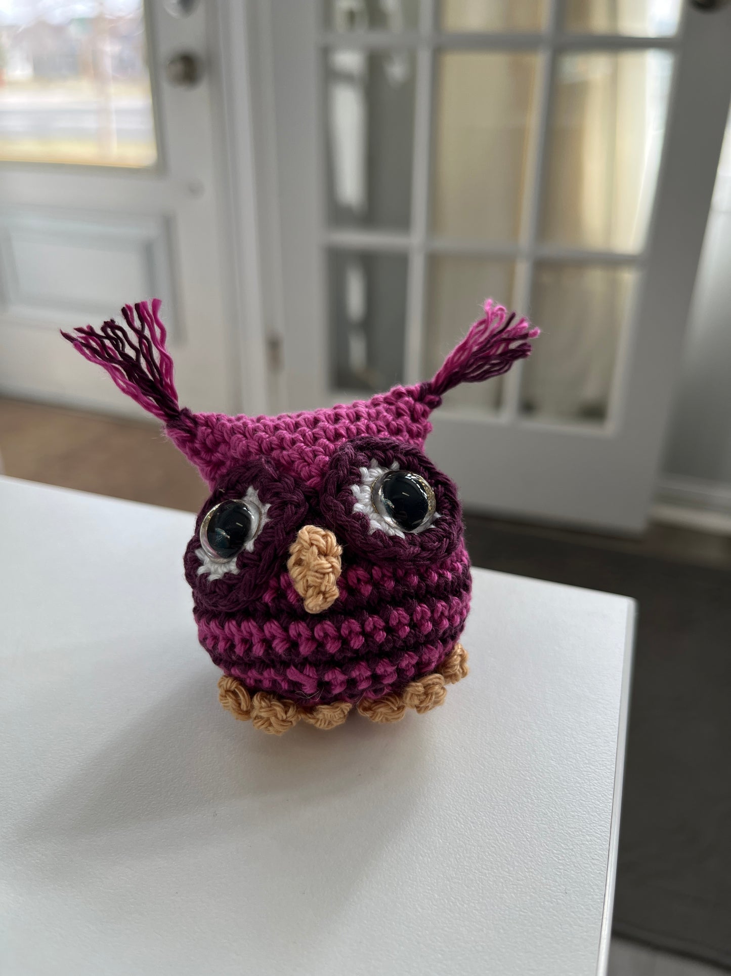 Handmade Crochet Purple Owl