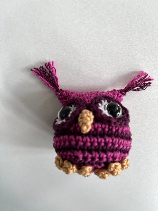 Handmade Crochet Purple Owl