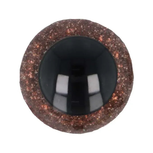 Safety Eyes Brown Glitter 10mm