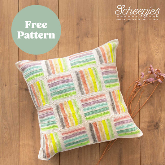 Radiant Stripes Cushion Crochet Kit