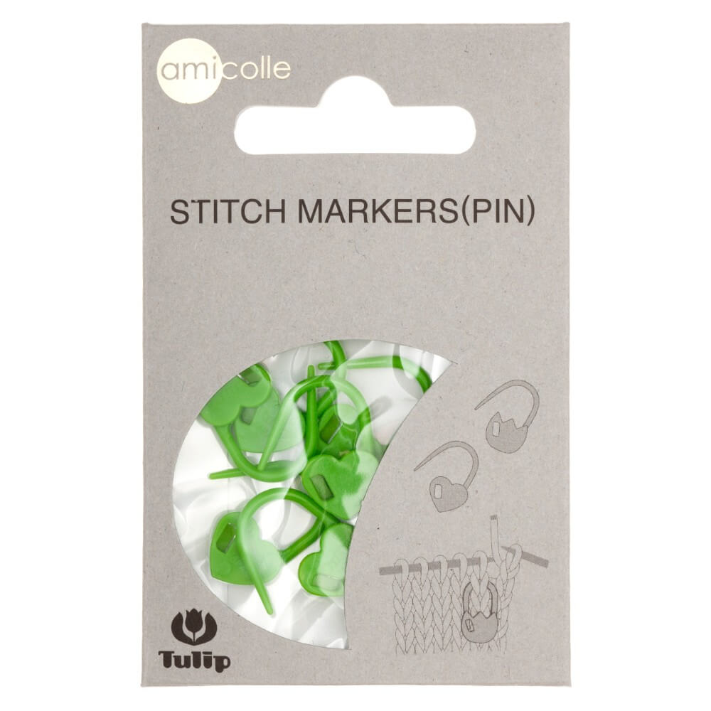 Green Heart Stitch Markers (Large)