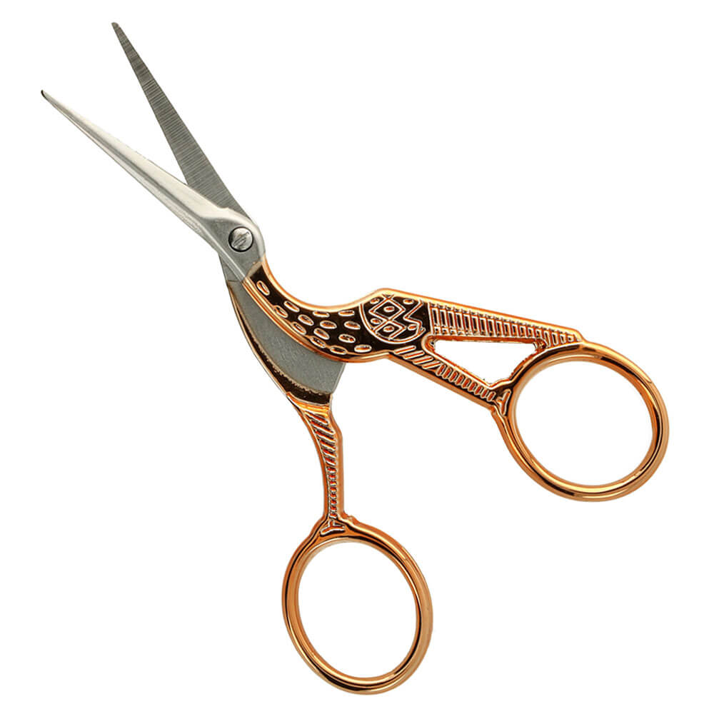 Stork Embroidery Scissors Rose Pink