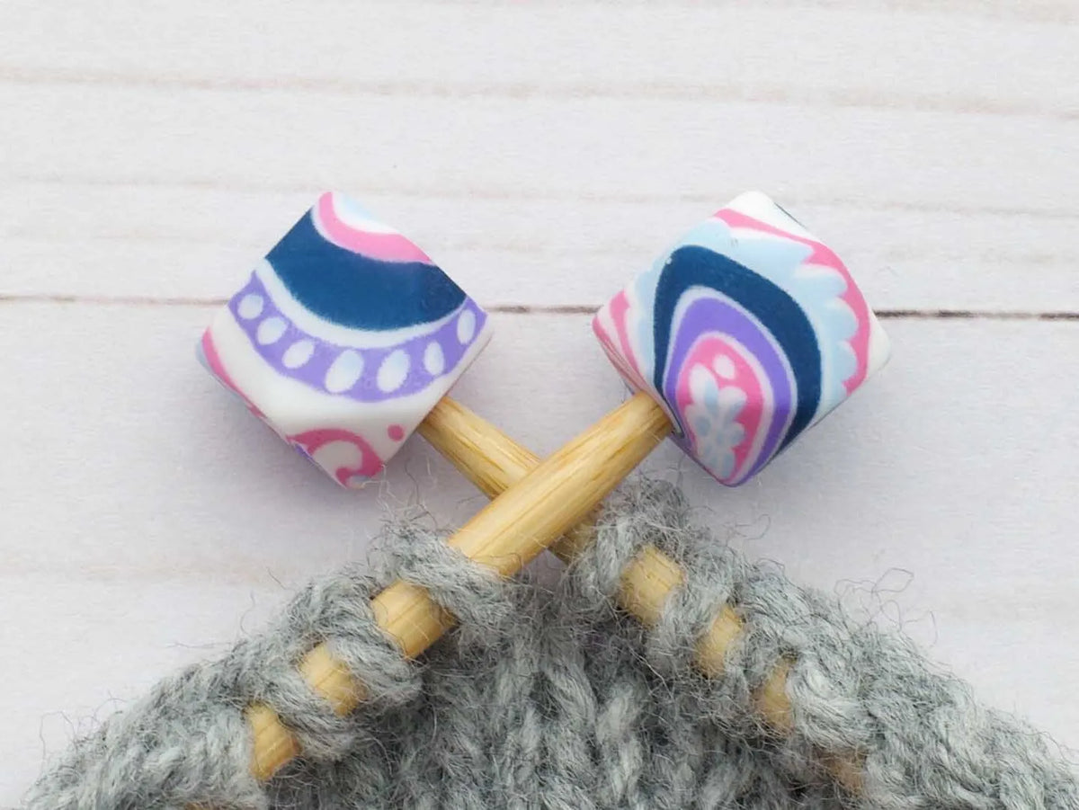 Pastel Swirl Hexagon Stitch Stoppers