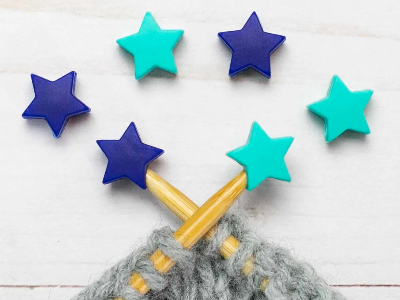 Teal/Blue Star Stitch Stoppers