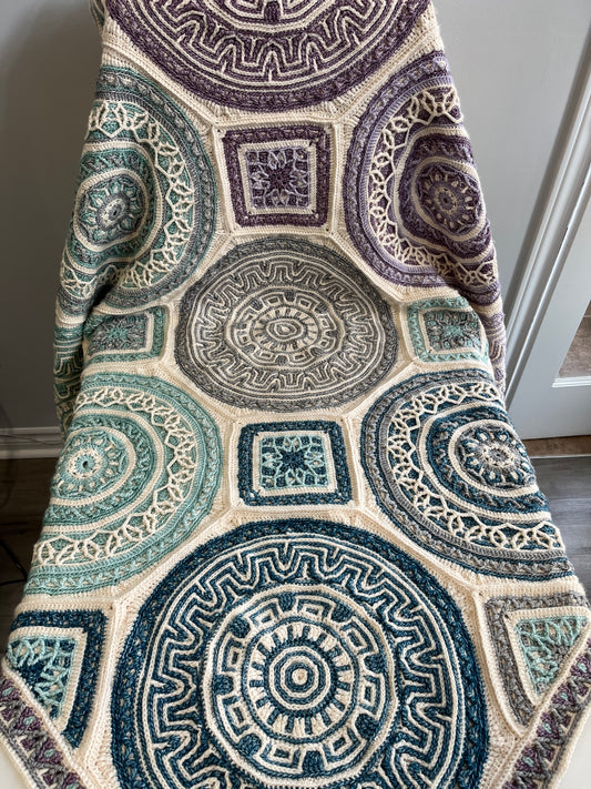 Labyrinth Crochet Handmade Blanket