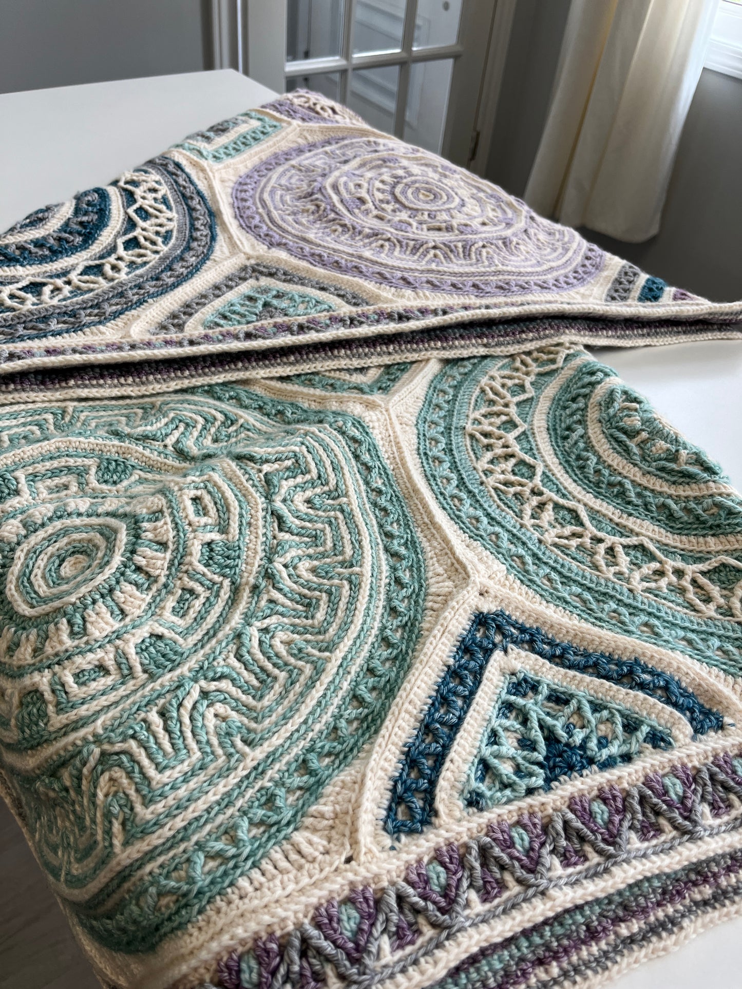 Labyrinth Crochet Handmade Blanket