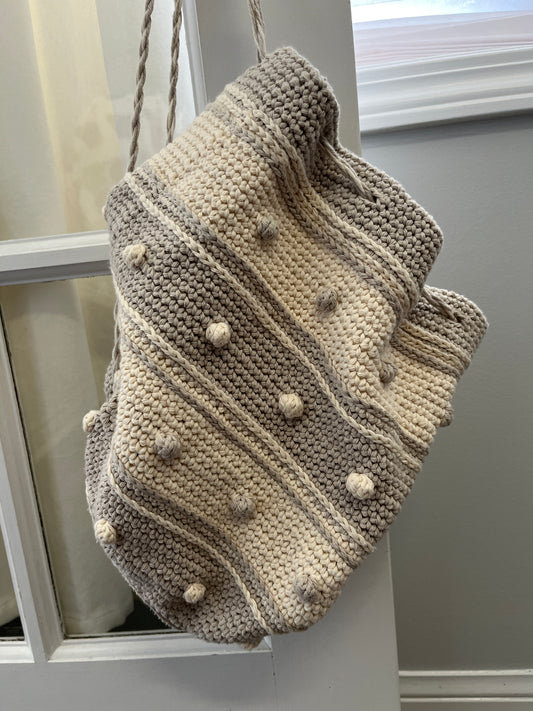Handmade Crochet Drawstring Bag