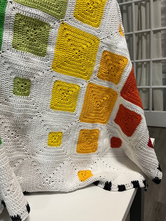 Quilt Inspired Handmade Crochet Blanket