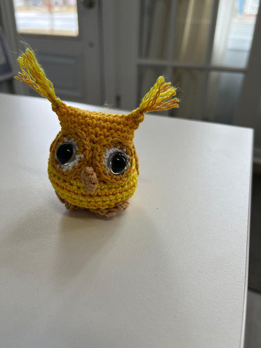 Handmade Crochet Yellow Owl