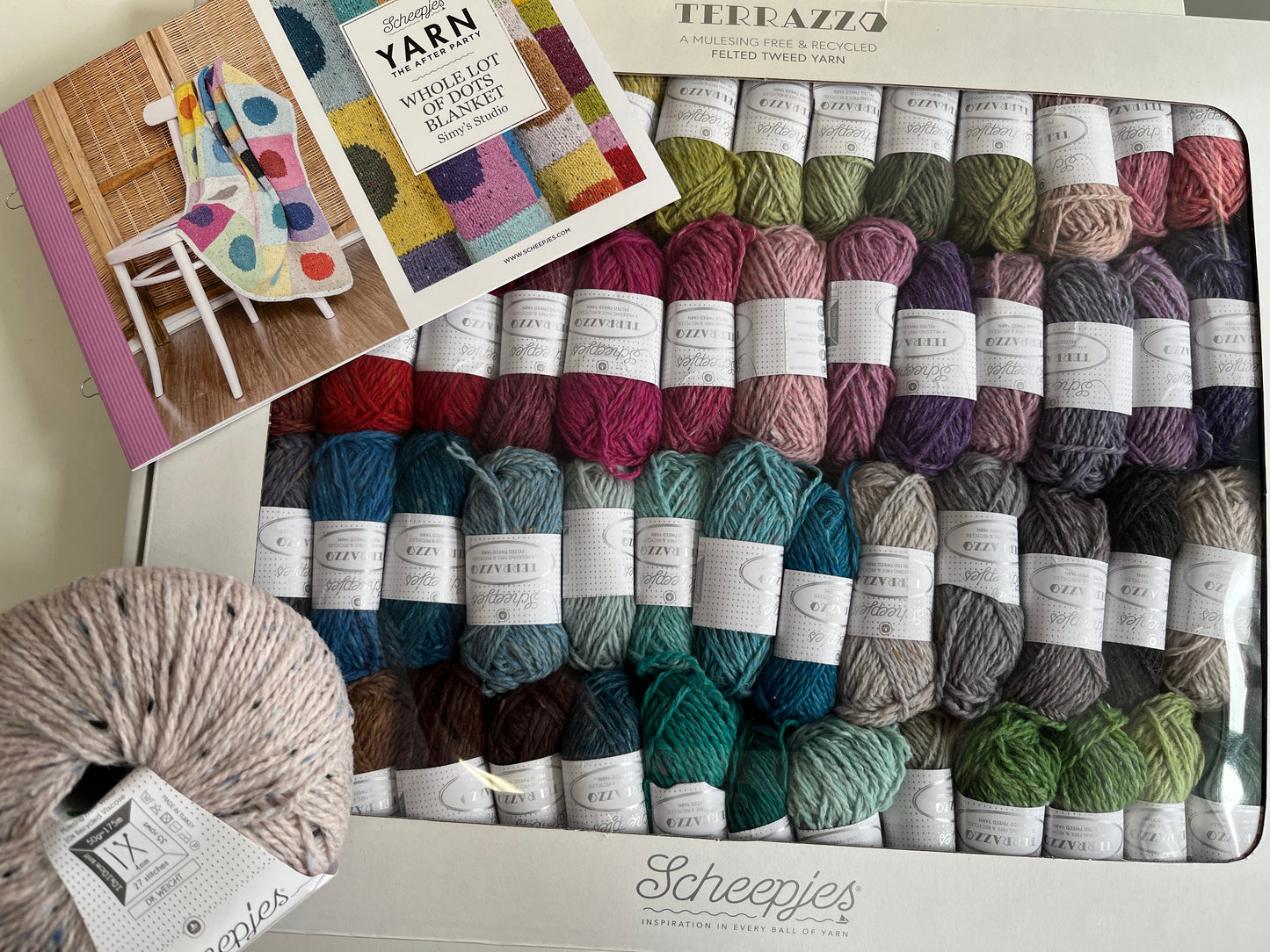 Yarn the After Party Whole Lot of Dots Knit Blanket Kit