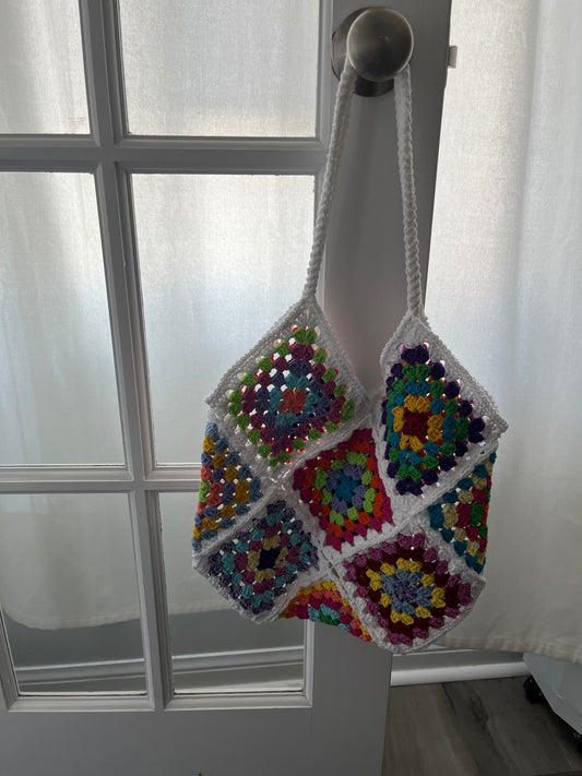 Handmade Crochet Granny Square Bag