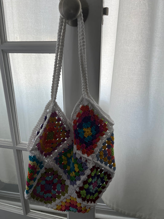 Handmade Crochet Granny Square Bag