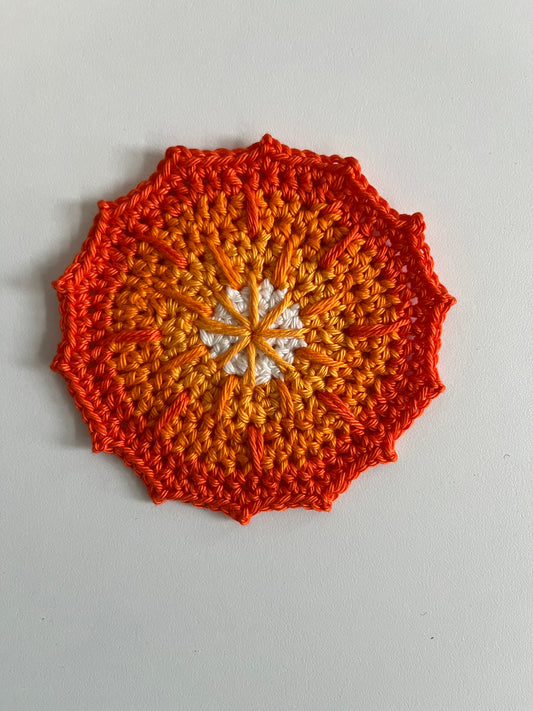 Handmade Ombre Orange Coaster
