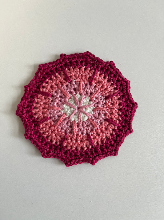 Handmade Ombre Pink Coaster
