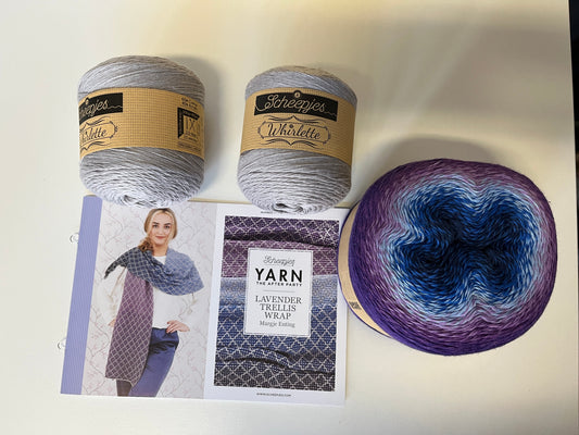 Yarn the After Party 071 Lavender Trellis Wrap Knit Kit