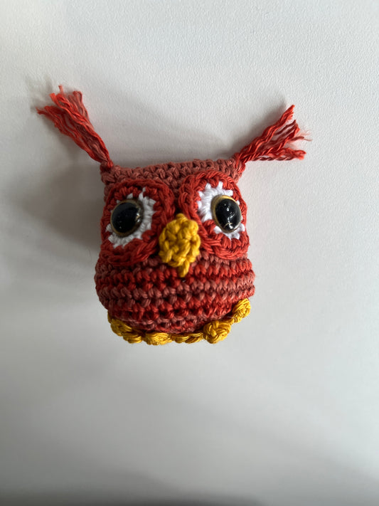 Handmade Crochet Rust Owl