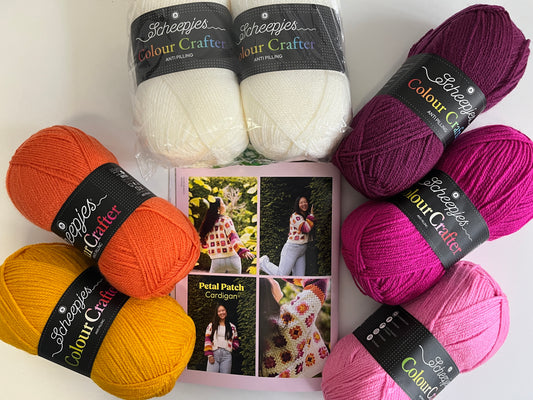 Petal Patch Cardigan Crochet Kit