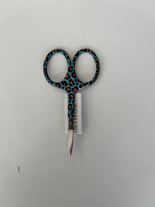 Bohin Teal Leopard Print Scissors