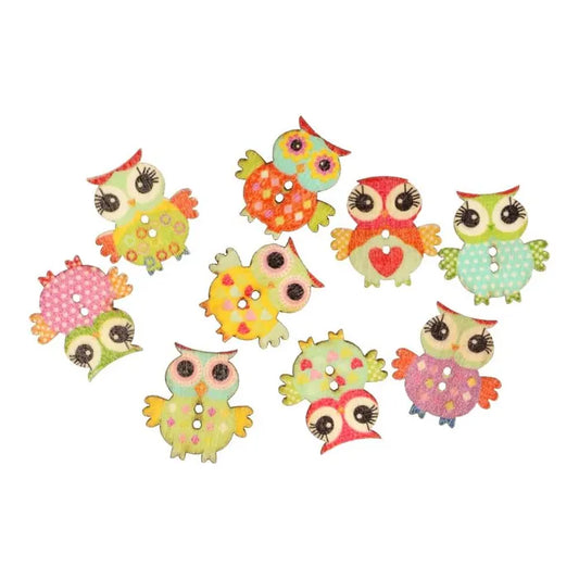 Owl Button Assorted