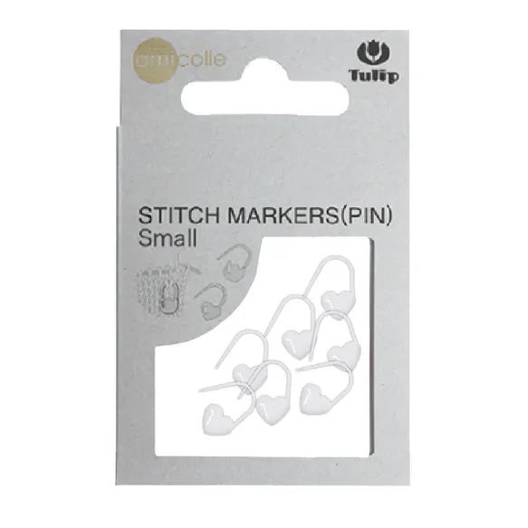White Heart Stitch Markers (Small)