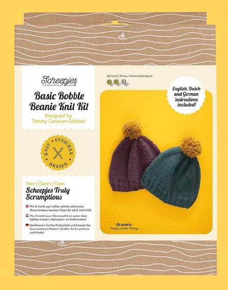 Bobble Beanie Knit Hat Kit