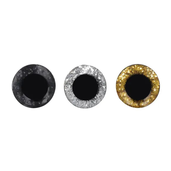 Crafties Safety Eyes 10mm Glitter Assortment