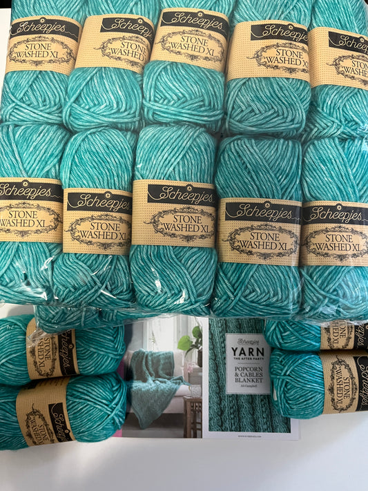 Yarn the After Party Popcorn Cables Blanket Kit