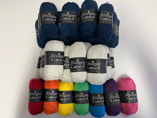 Christmas Tangle Cotton 8 Crochet Blanket Kit