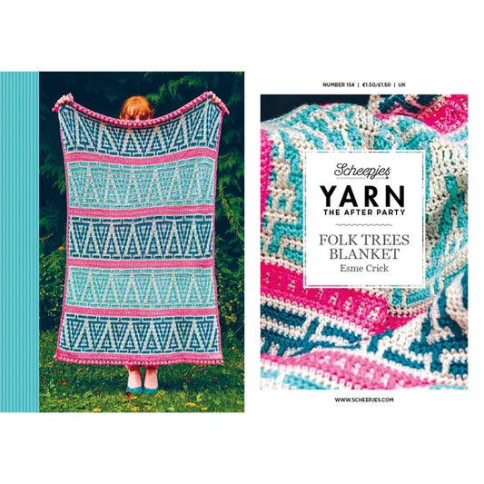 Yarn the After Party 154 Folk Trees Blanket Pattern