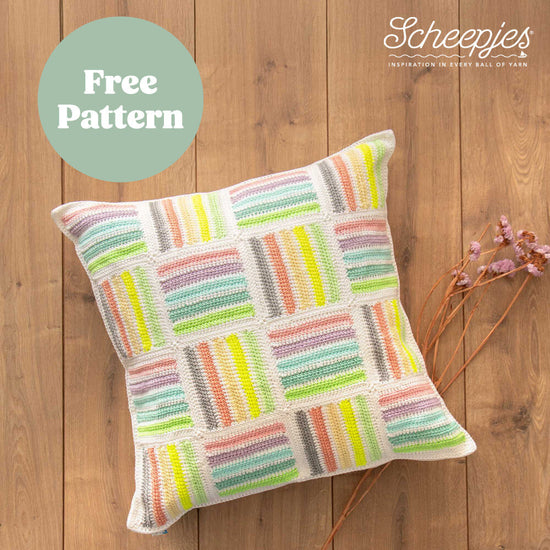 Radiant Stripes Cushion Crochet Kit