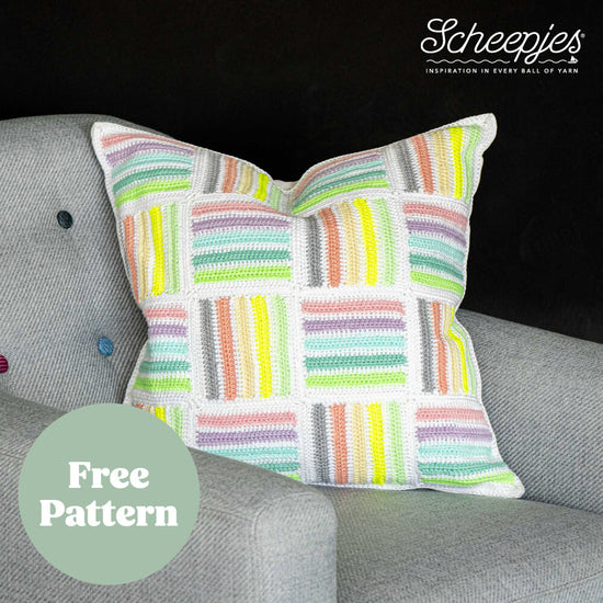 Radiant Stripes Cushion Crochet Kit