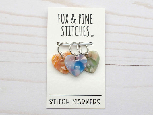 Heart Stained Glass Stitch Markers
