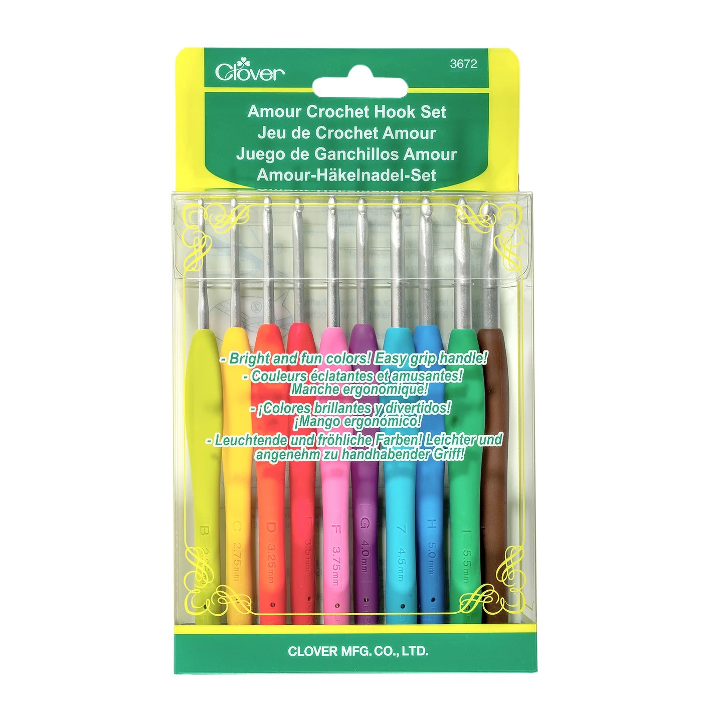 Clover Amour crochet hook set 2.25-6.00mm