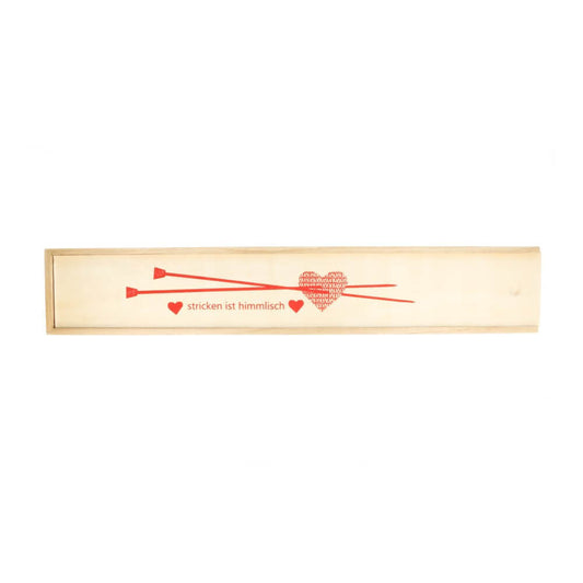 Wooden Knitting Needle Storage Box