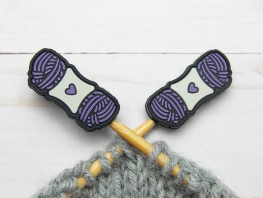 Purple Yarn Skein Stitch Stoppers