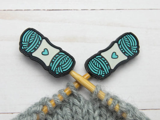 Teal Yarn Skein Stitch Stoppers