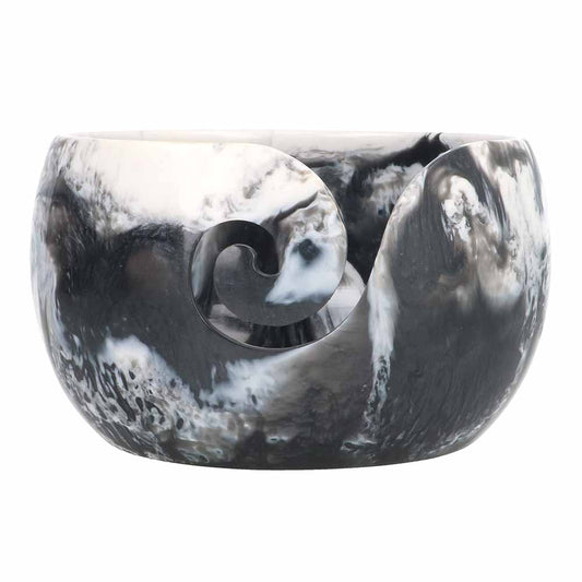 Yarn Bowl Black/White Marble